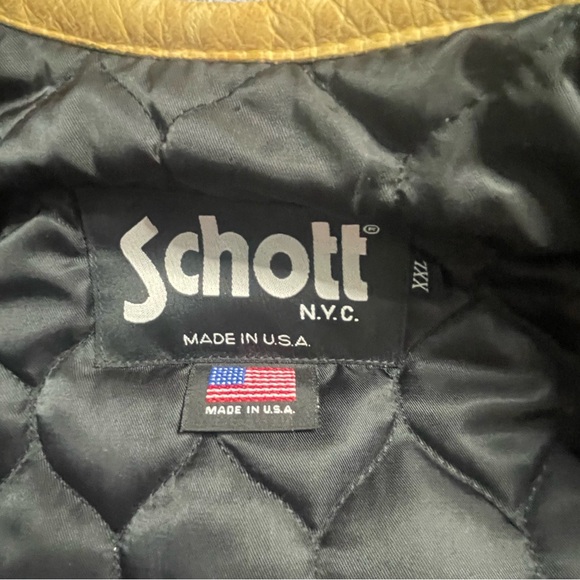SCHOTT VINTAGE MOTORCYCLE MEN'S LEATHER JACKET  Formula One Racing XXL - Picture 9 of 15